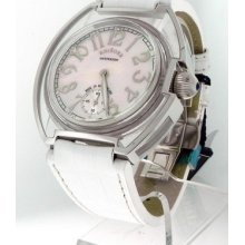 Limited Krieger Mysterium G5100 Mother Of Pearl Manual Watch On White Strap