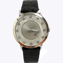 Longines 14k White Gold Mystery Diamond Dial Watch