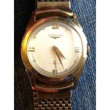 Longines Vintage Round 14k Vintage Mens Manual Wind Solid Yellow Gold