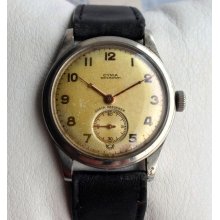 Lovely 1940s Cyma Watersport mens vintage dress Swiss watch