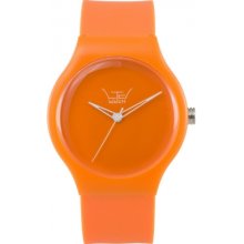 LTD-101201 LTD Watch Unisex Limited Edition Orange Dial And Pu Strap W...
