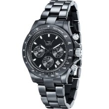 Ltd Watch Unisex Quartz Watch With Black Dial Analogue Display And Black Ceramic Bracelet Ltd 0306Dc