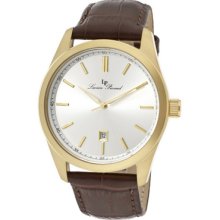 Lucien Piccard Men's Eiger Silver Dial Brown Genuine Leather