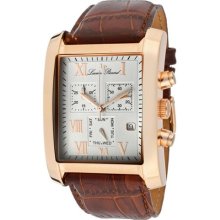 Lucien Piccard Watches Men's Classico Chronograph Silver Dial Brown Ge
