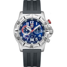 Luminox Mens Dive Chronograph Stainless Watch - Black Rubber Strap - Blue Dial - L8153.RP