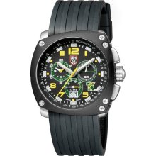 Luminox Mens Limited Edition Tony Kanaan Yellow Plastic Watch - Black Rubber Strap - Black Dial - 1131