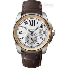 Luxury Calibre De Cartiers W7100039 Leather Bands Mens Watch Automat