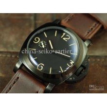 Luxury Orange Superlume 47mm 1950s Sterile Black Automatic Mens Watc