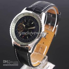 Luxury Style 4pcs Black Face 24-hour Dial Automatic Mechanical Watch