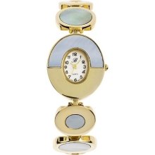 Luxury Women's Watch -burgi Metal Bracelet Watch Gold-tone In Pouch