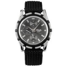 men gents quartz movement sports rubber band wristwatch watch round di