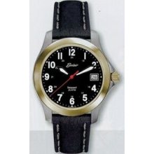 Men`s Quartzline Seapearl 2 Tone Watch With Leather Sport Strap