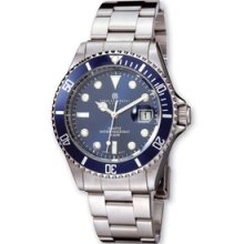 Mens Charles Hubert Stainless Steel Blue Dial Diver