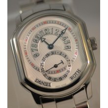 Mens Daniel Roth Premier Retrograde Automatic Silver Dial Steel Swiss Watch