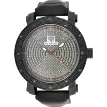 Mens Ice Mania Im1112 Joe Rodeo Jojino Black Face Illusion Dial 12 Diamond Watch