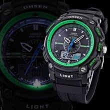 Mens Lady Army Led Quartz Waterproof Analog Digital Sport Watch Cool&good