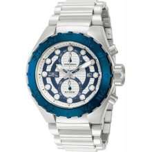 Men's Pro Diver Chronograph Stainless Steel Case and Bracelet Silver and Blue To