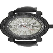 Mens Real Diamond Ice Mana Iced Out Kc Techno Rodeo Jojo Kanye 12 Pointer Watch