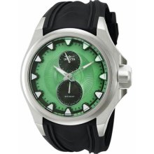 Men's S1 Rally Stainless Steel Case Rubber Bracelet Green Tone Dial