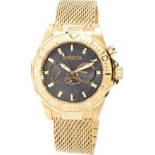 Men's Sea Wizard Gold Tone Stainless Steel Case and Mesh Bracelet Gray