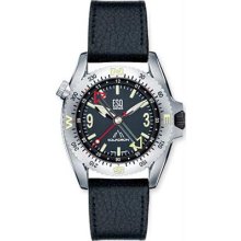 Men's Squadron Compass Black Dial Strap