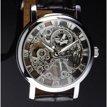 Mens Swiss Design Men's Silver Movement Mans Mechanical Watch Fashion Luxury