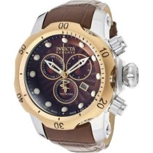Men's Venom/Reserve Brown Textured Dial Brown Genuine Leather ...