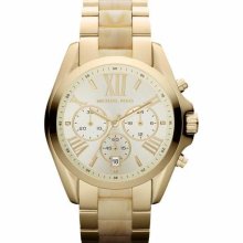 Michael Kors Bradshaw Horn And Goldtone Chronograph Ladies Watch