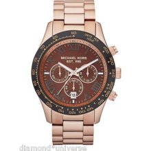 Michael Kors Mk8247 Men's Chronograph Layton Rose Gold-tone Stainless Steel