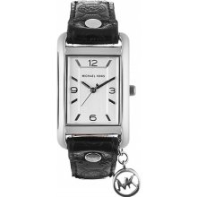 Michael Kors Women's Taylor Silver Dial Brown Leather Watch Mk2262