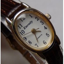 Miyota by Citizen Ladies Gold Quartz Watch $199 w/ Lizard Strap