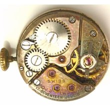 Movado 15 16 Mechanical - Complete Running Movement - Sold 4 Parts / Repair