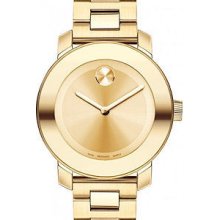 Movado Swiss Bold Ladies Gold-tone Stainless Steel 38mm Watch 3600085