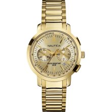 Nautica N22563M Nct 800 Midsize Gold Tone Stainless Steel Men's Watch
