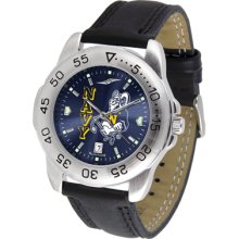 Navy Midshipmen Sport Leather Band AnoChrome-Men's Watch