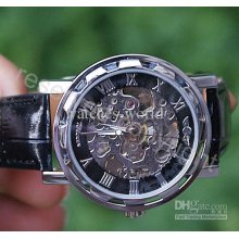 New 2012 Winner Semi-automatic Mechanical Watches Silver Roman Numer