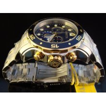 New Mens Invicta 18 K Gold Plated 2 Tone Master Of The Oceans Scuba Pro Diver