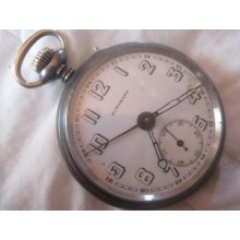 Nice Pocket Watch With German Mark Bell Junghans, Military Watch Ww2