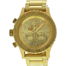 Nixon 42-20 Chrono Champagne Dial Gold Tone Mens Watch A0371502