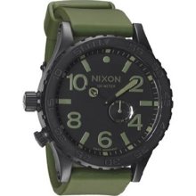 Nixon Men's Tide A0581042-00 Green Polyurethane Quartz Watch with Black Dial