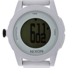 Nixon Watches Men's Genie Grey Digital Dial White Polyurethane White P