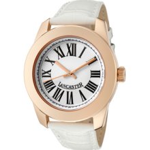 Non Plus Ultra White Dial Rose Gold IP Case White Calf