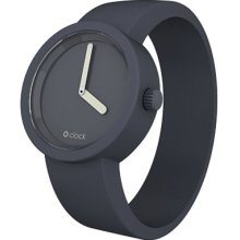 O Clock Unisex Tone On Tone Watch Oct06-M (Medium) With Grey Hypoallergenic Silicon Rubber Watch Strap