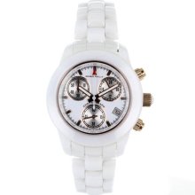 Oceanaut Ladies Chronograph Ceramic Case and Bracelet White Dial Date Display CL1C2648