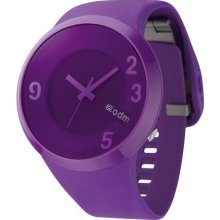 ODM Unisex 60 Sec Series Analog Plastic Watch - Purple Rubber Strap - Purple Dial - DD127-04