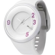 ODM Unisex 60 Sec Series Analog Plastic Watch - White Rubber Strap - White Dial - DD127-06