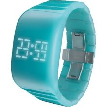 ODM Unisex Illumi Plus LED Digital Plastic Watch - Blue Bracelet - Blue Dial - DD133-08