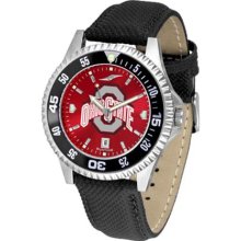 Ohio State Buckeyes OSU Mens Leather Anochrome Watch