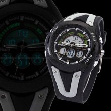 Ohsen Arrival Lcd Dual Core Men Sport Wrist Date Stopwatch Quartz Watch Gbh