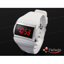 Ohsen Red Led Mens Ladies Digital Sport Wrist Watch White